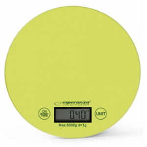 Esperanza EKS003G kitchen scale Electronic kitchen scale Green, Yellow Countertop Round