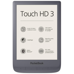 Pocketbook Touch HD 3 e-book reader Touchscreen 16 GB Wi-Fi Black, Gray