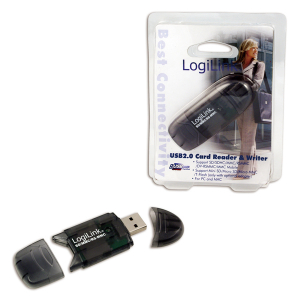 Logilink Cardreader USB 2.0 Stick external for MMC, RS-MMC, SD and SD HC CR0007