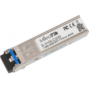 Mikrotik S-31DLC20D network transceiver module 1250 Mbit/s SFP 1310 nm