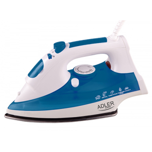 Iron Adler AD 5022 White/Blue, 2200 W, With cord, Anti-scale system, Vertical steam function AD 5022