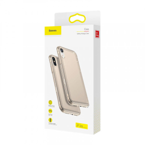Baseus iPhone Xr case Safety Airbags Transparent Gold (ARAPIPH61-SF0V) ARAPIPH61-SF0V