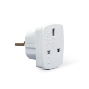 Gembird | AC power adapter, UK socket to EU Schuko plug, 7.5 A | Travel adapter A-AC-UKEU-001